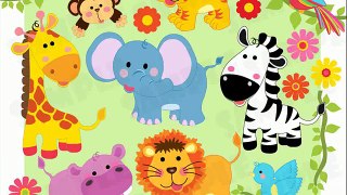 cartoon baby jungle animals clipart