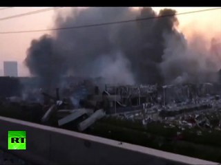 RAW Apocalyptic scenes in China after massive Tianjin blasts