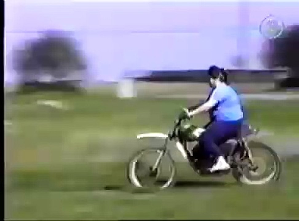 Fat Lady Falls off Bike