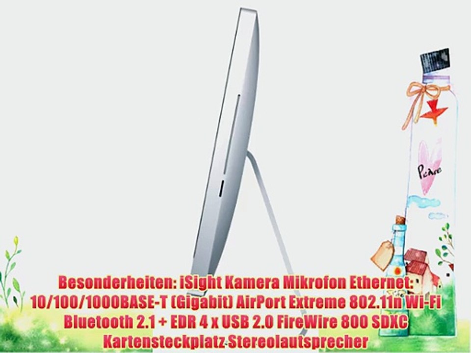 Apple iMac MC508D/A 54.6 cm (21.5 Zoll) Desktop-PC (Intel Core i3 540 3GHz 4GB RAM 500GB HDD