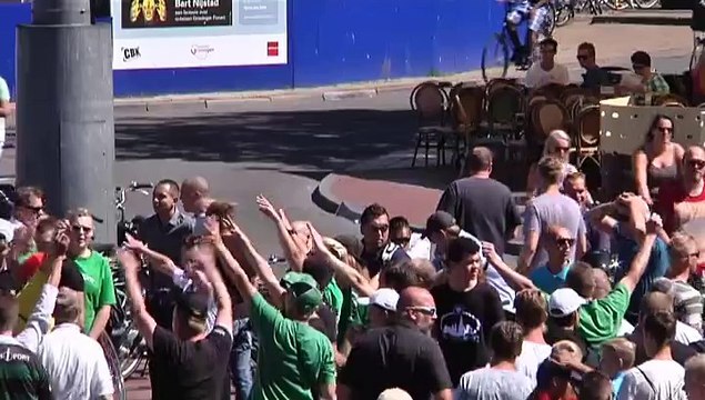 Supporters FC Groningen protesteren door binnenstad - RTV Noord
