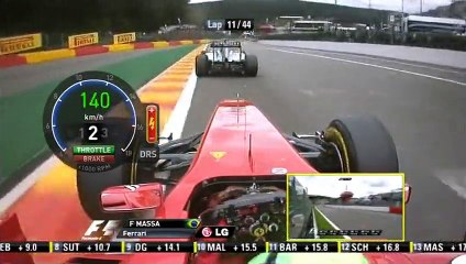 F1 2011 - R12 - Massa onboard Spa