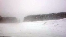 オホーツク紋別空港　ANA845便　猛吹雪の着陸 2013.3.2