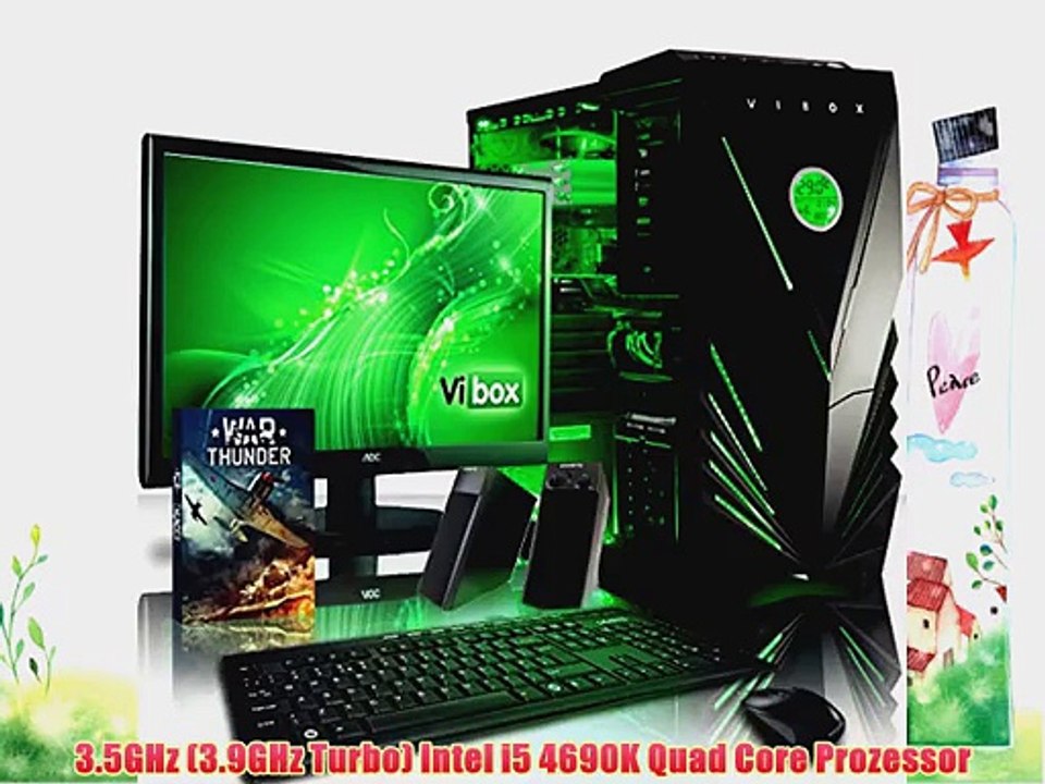 VIBOX Panoramic Paket 17 - 3.9GHz Intel Quad Core B?ro Familie Multimedia Desktop Gamer Gaming
