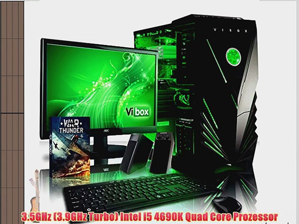 VIBOX Panoramic Paket 18 - 3.9GHz Intel Quad Core B?ro Familie Multimedia Desktop Gamer Gaming