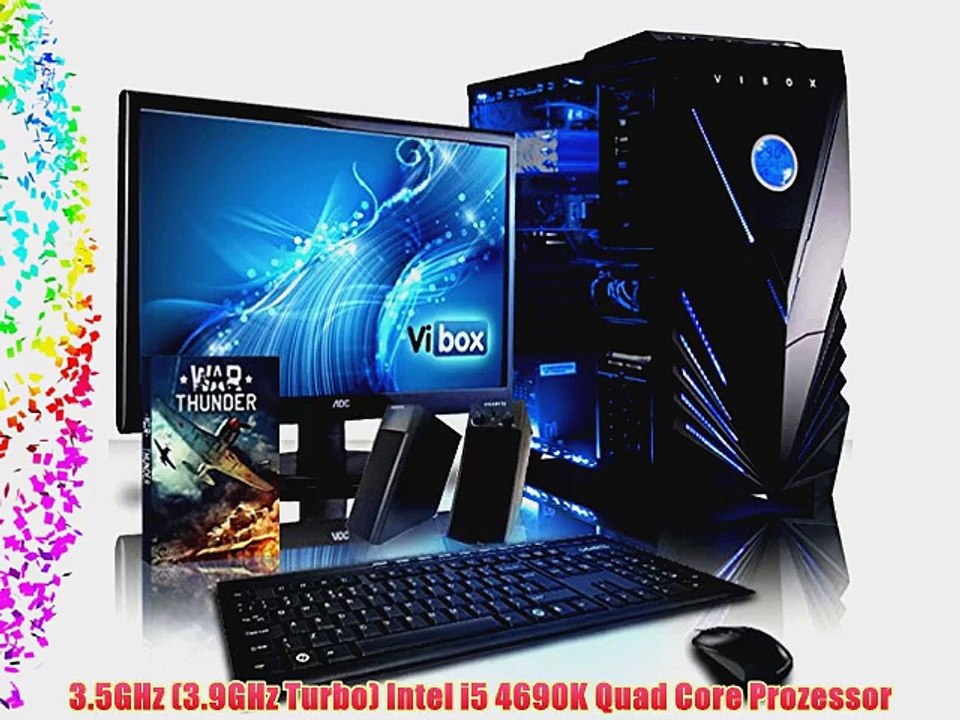 VIBOX Panoramic Paket 24 - 3.9GHz Intel Quad Core B?ro Familie Multimedia Desktop Gamer Gaming