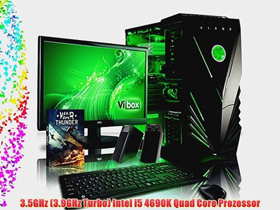 VIBOX Panoramic Paket 35 - 3.9GHz Intel Quad Core B?ro Familie Multimedia Desktop Gamer Gaming