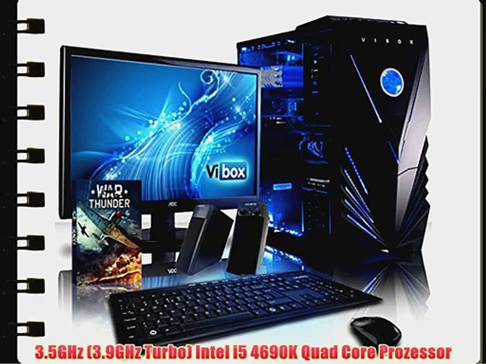 VIBOX Panoramic Paket 5 - 3.9GHz Intel Quad Core B?ro Familie Multimedia Desktop Gamer Gaming