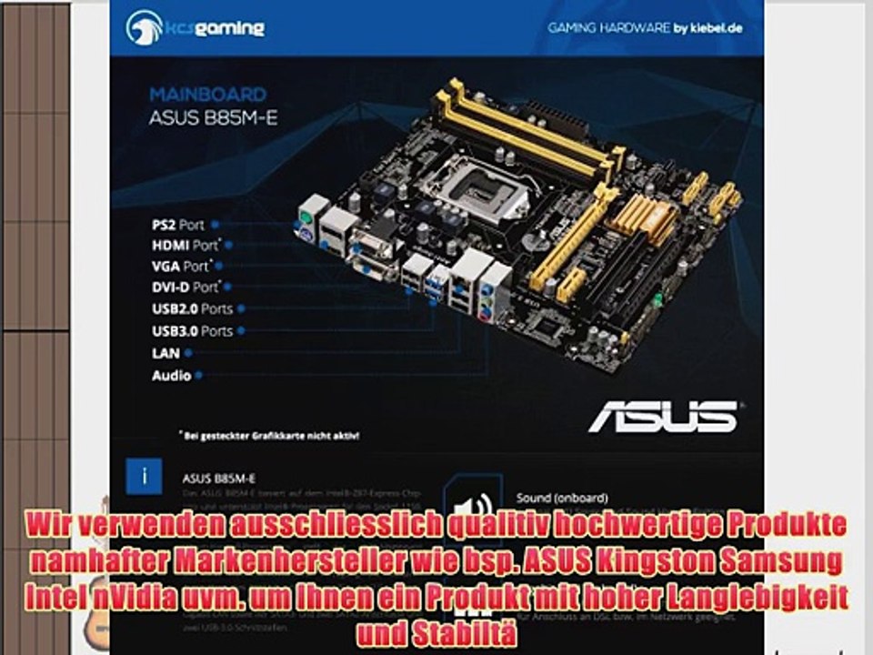 KCS Gamer-PC [184278] Intel Core i5-4590 4x33GHz | 8GB DDR3-1600 | 1TB SATA3 | nVidia GTX750