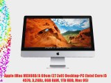 Apple iMac ME088D/A 69cm (27 Zoll) Desktop-PC (Intel Core i5 4570 32GHz 8GB RAM 1TB HDD Mac