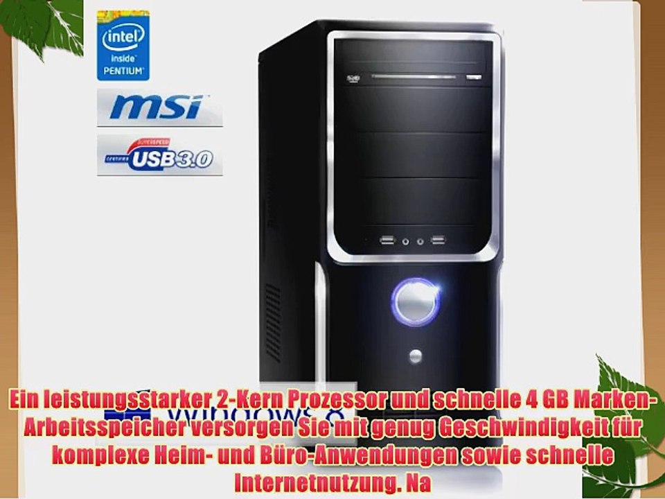 CSL Speed 4186W8 inkl. Windows 8.1 - Intel Pentium 2x 3400MHz 4GB RAM 500GB HDD Intel GMA X4500