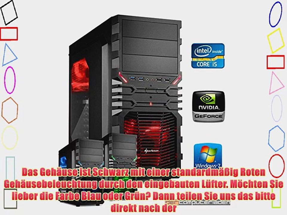 dercomputerladen Gamer PC System Intel i5-4690 4x35 GHz 16GB RAM 1000GB HDD nVidia GTX750 -2GB