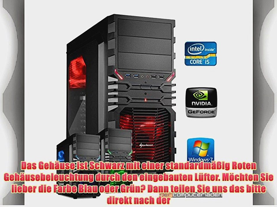 dercomputerladen Gamer PC System Intel i5-4690 4x35 GHz 8GB RAM 500GB HDD nVidia GTX980 -4GB