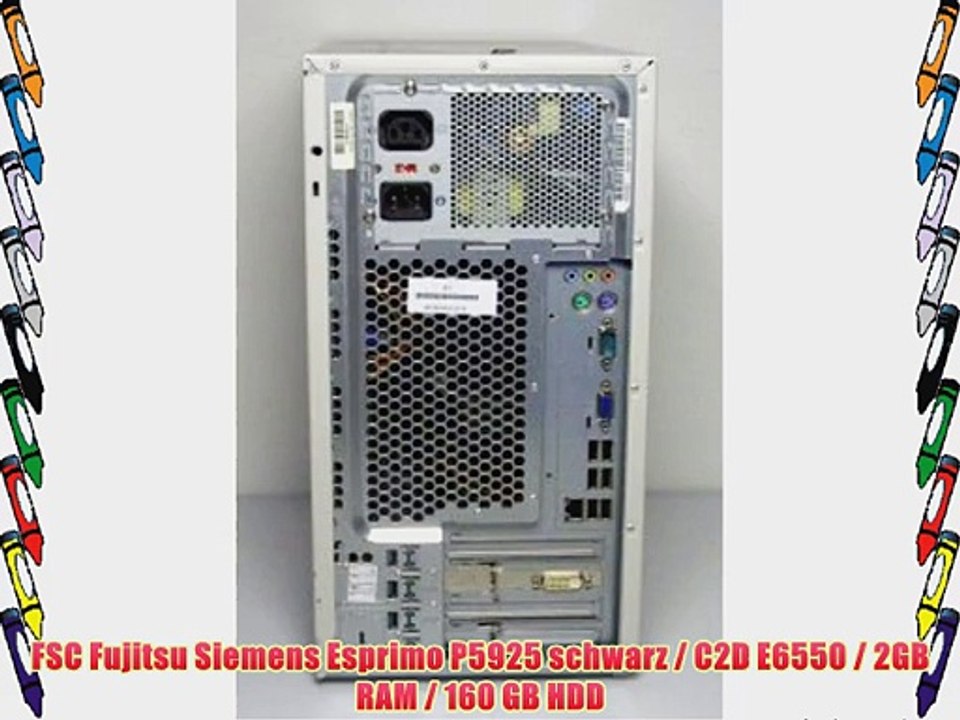 FSC Fujitsu Siemens Esprimo P5925 schwarz / C2D E6550 / 2GB RAM / 160 GB HDD