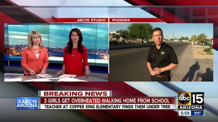 Three kids overheated trying to walk home from school