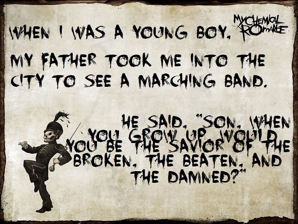 Welcome To The Black Parade - My Chemical Romance Lyrics
