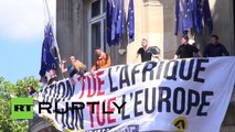 France: Anti-immigration protesters occupy EU Commission office