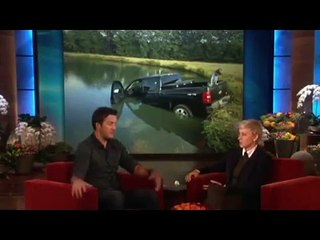 Luke Bryan Crashes His Truck on Ellen show
