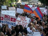 Public Rally Against The Armenian- Turkish Protocol At Pelanconi Park, Glendale, CA.