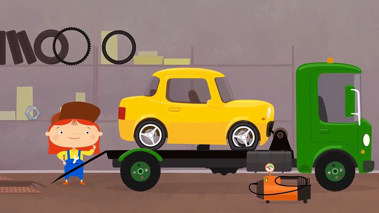 CAR DOCTOR! Kid's Car Cartoons - CAR & TOW TRUCK - Doc McWheelie's Garage! (мультфил