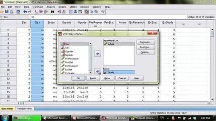 SPSS f-test and t-test