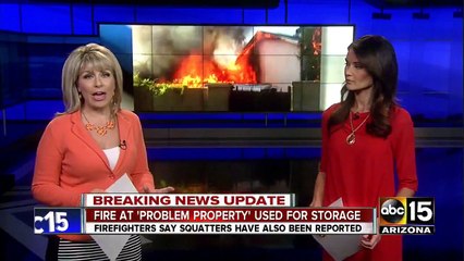 Fire breaks out at ‘problem property’ used for storage