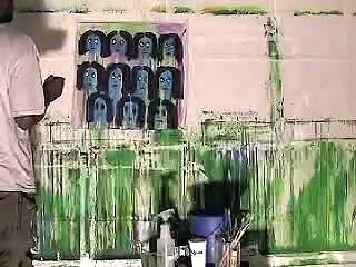 Live painting of Japanese School Girls on Xanax