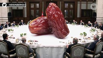 Turkish President Throws Extravagant Dinner With Giant Table