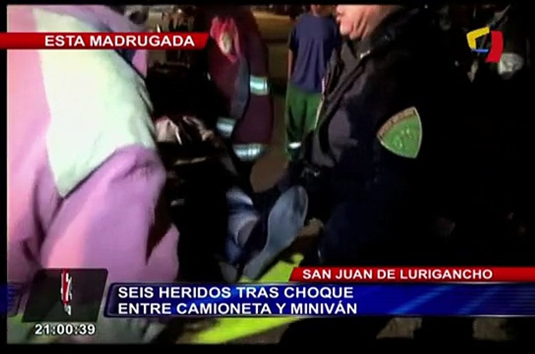 SJL: seis heridos deja aparatoso choque entre m...