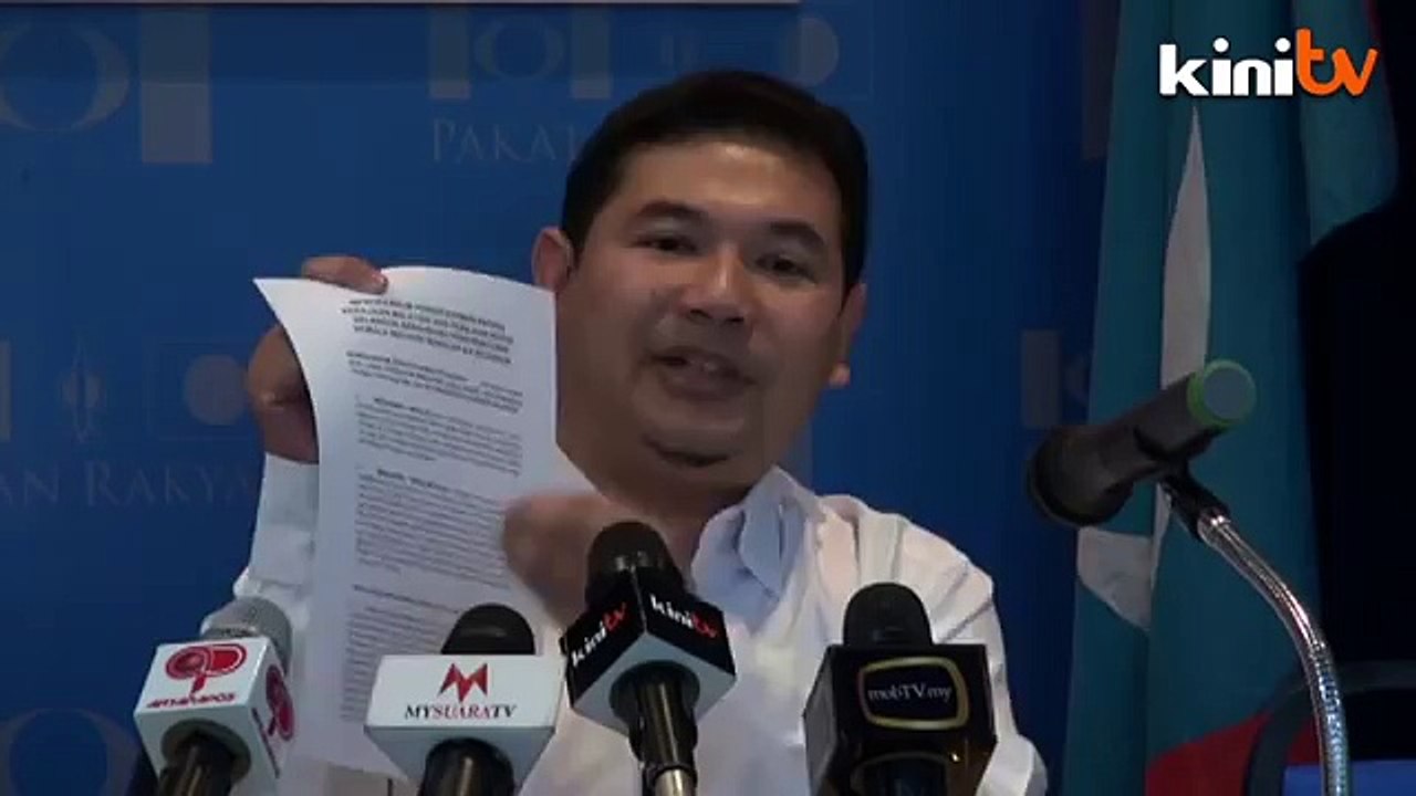 Rafizi: MoU air tak telus, sangat rugikan rakyat