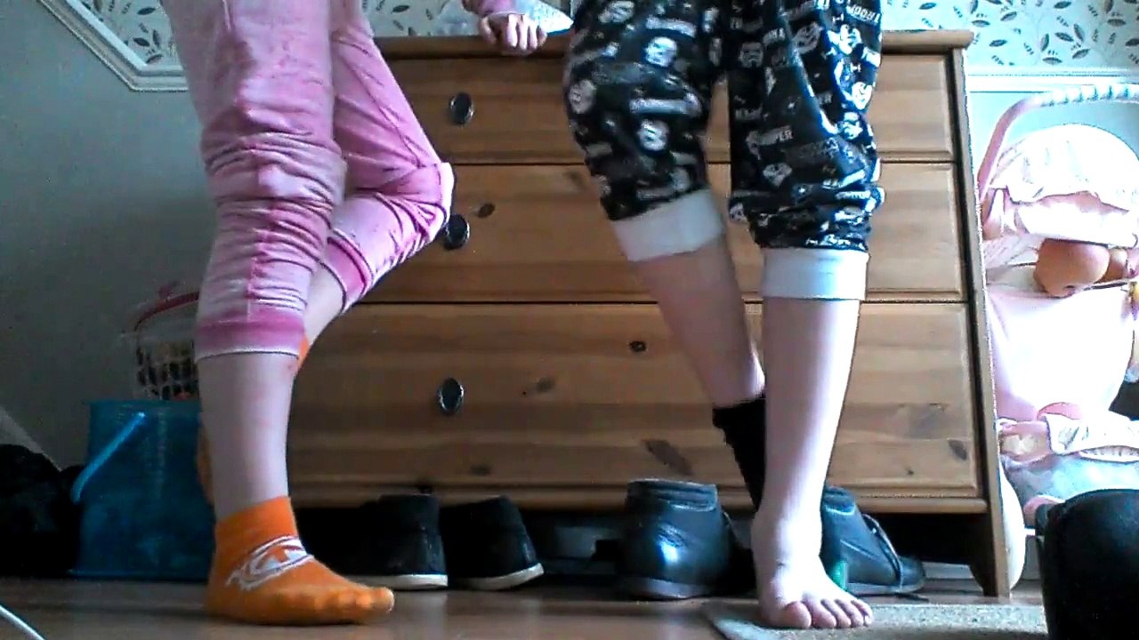 Shoe and sock epic fail for my cousin!