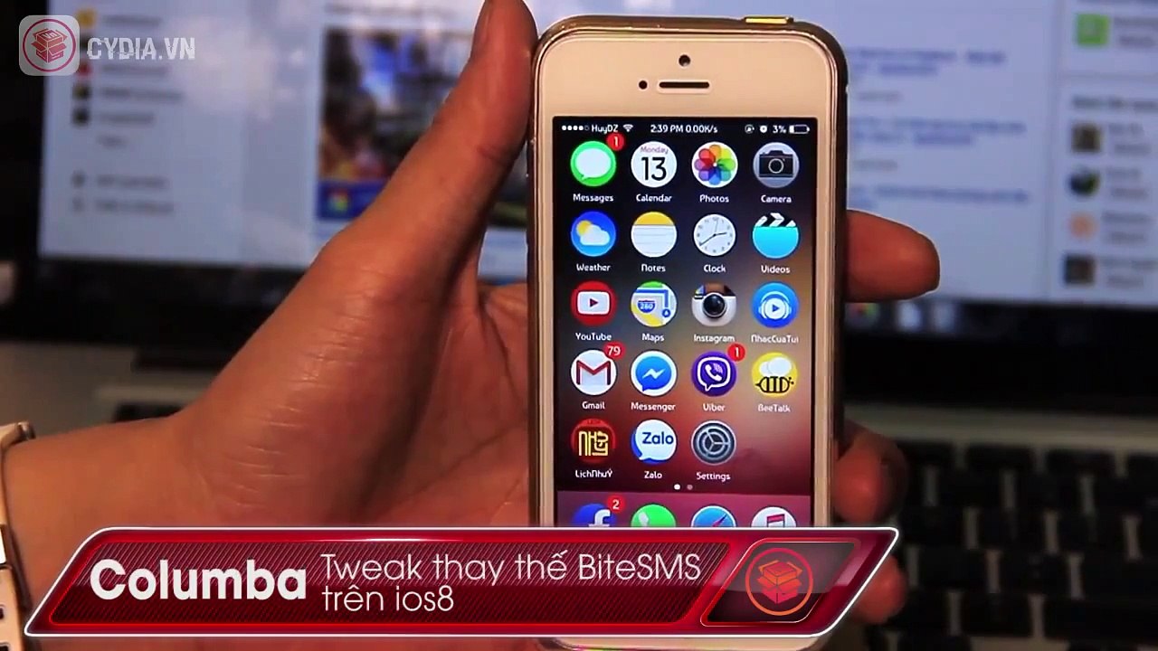 [Cydia Tweak] Columba - Tweak thay thế BiteSMS trên iOS 8 - 8.4