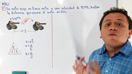 Movimiento Rectilíneo Uniforme (MRU) Ejercicios Resueltos Nivel 1