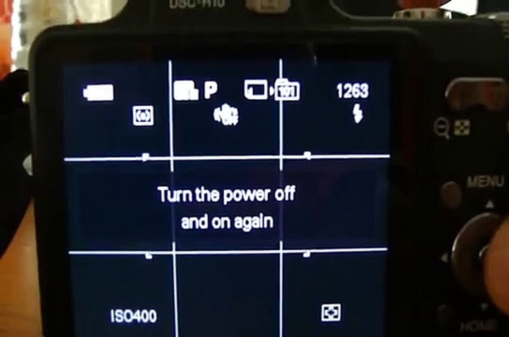 Error code E:61:00 e6100 on Sony Digital Cameras - Cybershot