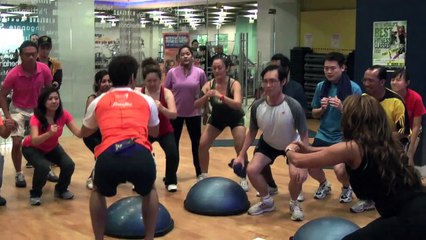 JD and Dilly working out with  Mel B!