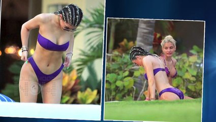 Kylie Jenner Sizzles In A Purple Swimsuit