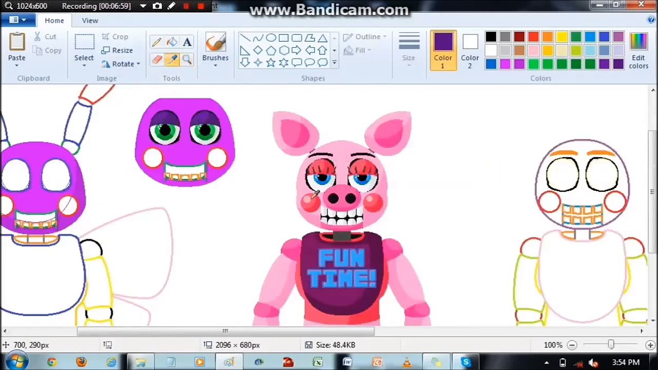 FNaF OC Speedpaint - Party Piggy's Spaghetti