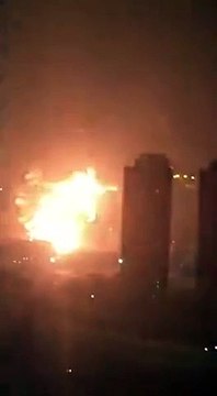 Insane new RealTime Footage of explosion in Tianjin, China