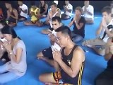 Buddhist Monks bless Tiger Muay Thai Camp, Phuket, Thailand