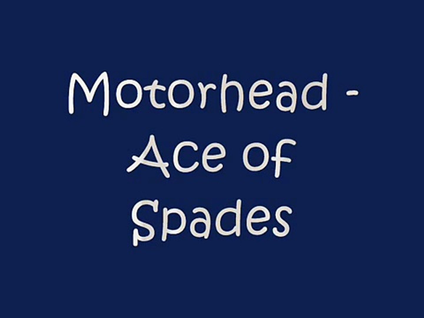 Motorhead - Ace Of Spades + Lyrics (HQ) - video dailymotion