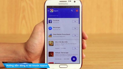 Hướng dẫn đăng ký Appvn trên Android