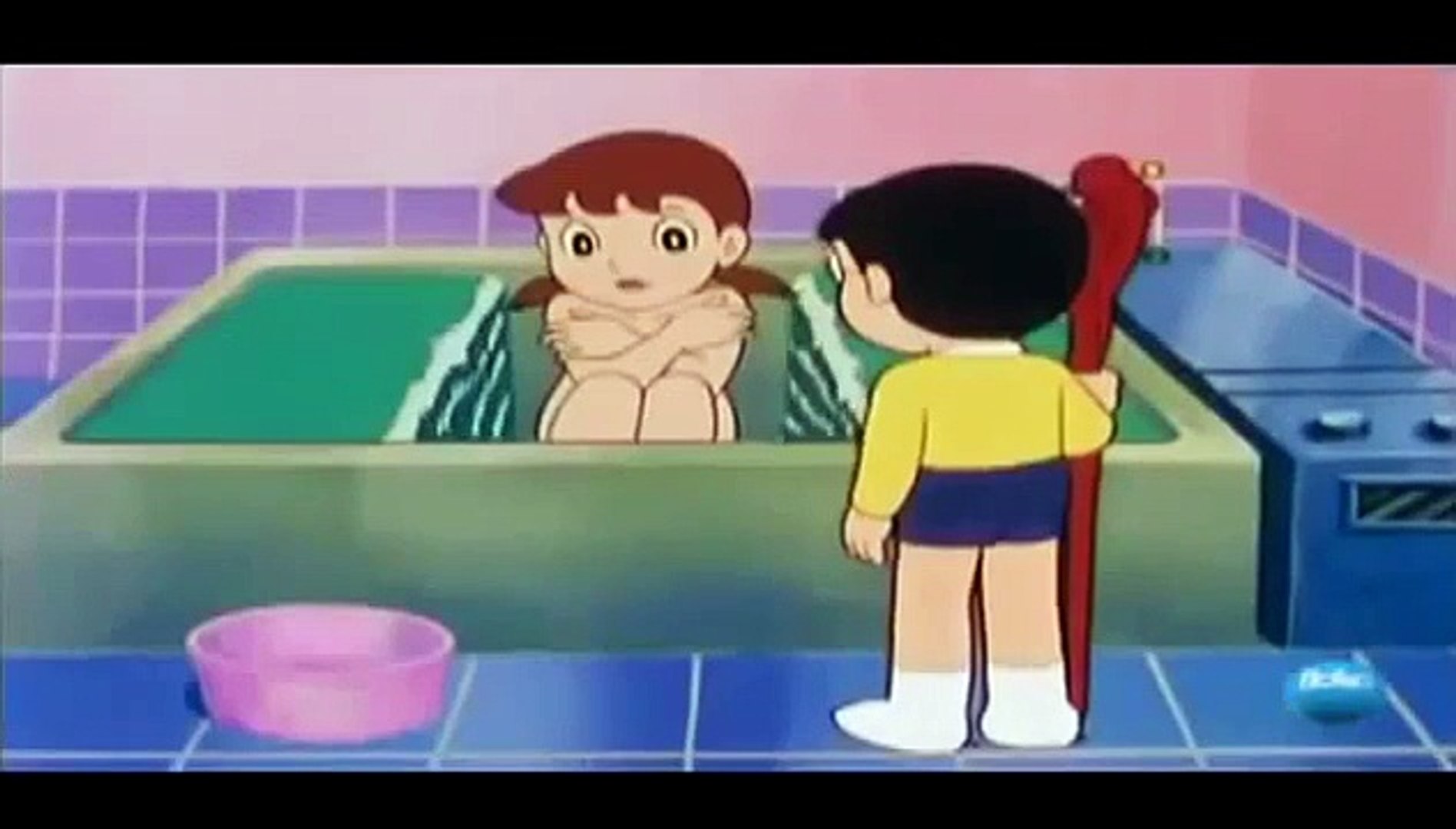 Doraemon shizuka bath