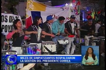 Miles de simpatizantes respaldaron la gestión del presidente Correa