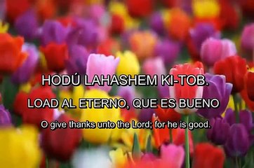 SALMO TEHILIM. HEBREO ESPAÑOL. HODU LASHEM. Devora Gila.