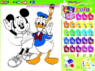 Disney's Mickey Mouse And Donald Duck Coloring Game