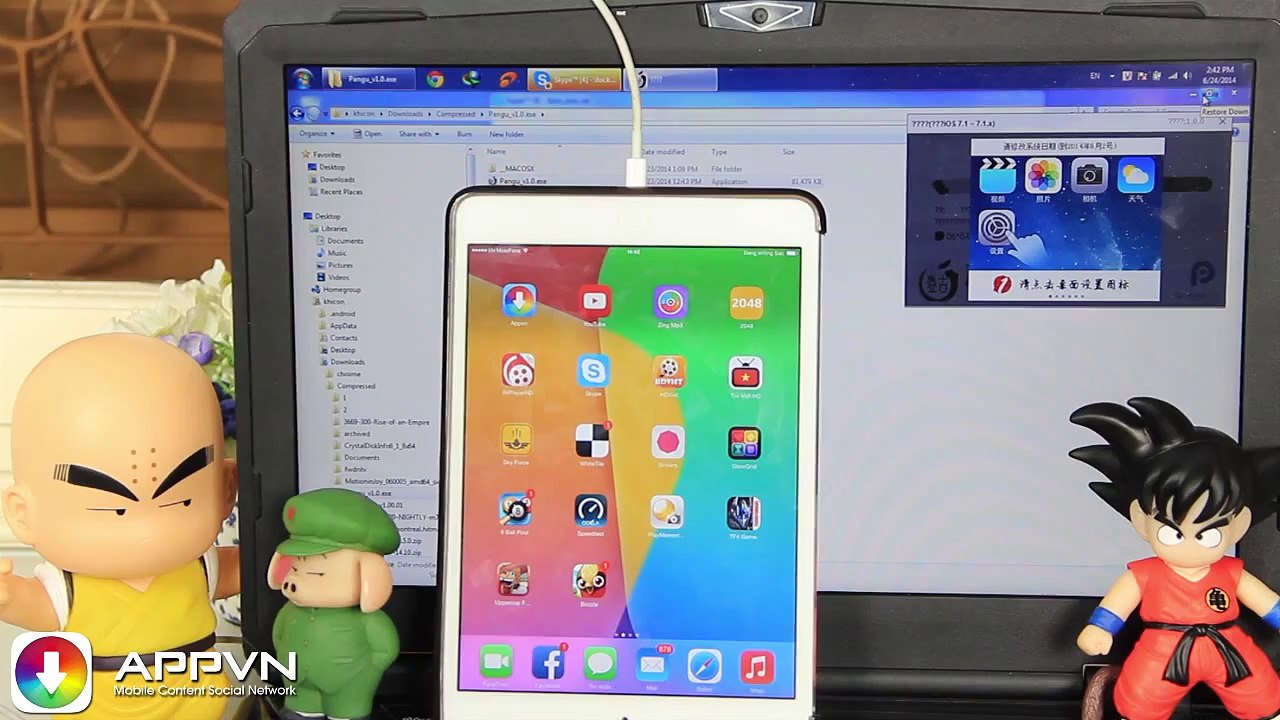 Hướng dẫn untethered jailbreak iOS 7.1 -- 7.1.1...