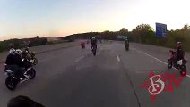 [Motorcycle Crash]  ACCIDENT Street Bike CRASHES Wheelie FAIL On Highway Stunt Riding WRECK