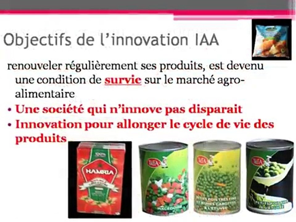 Développement de  nouveaux produits agroalimentaire, innovation et R&D en IAA