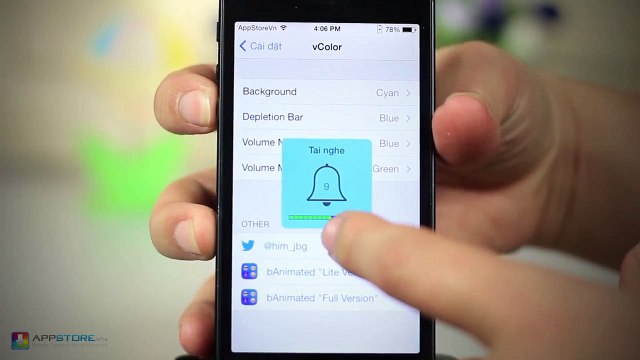 [Cydia Tweak] vColor - đổi tông màu khi chỉnh âm lượng cho các máy iOS - AppStoreVn
