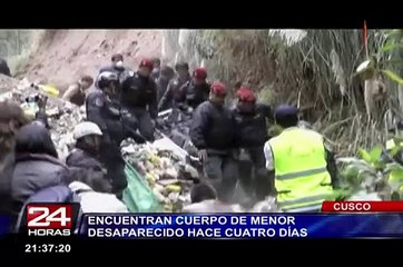 Cusco: hallan muerto a adolescente que desapareció el último fin de semana